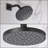 Dean Collection Shower Trim Only: 6" Round Shower Head, Single Handle Set & Rough-in Valve Included - Matte Black-92461026