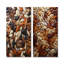 Haricots ballet collage de pierres - Cacao, ensemble de 2 impressions métalliques-834490523