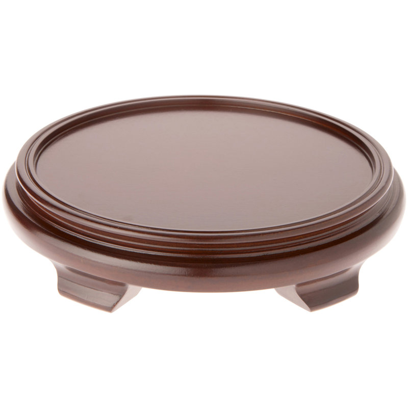 Base de présentation Red Barrel Studio®, H 2,75 po x l 12 po x P 12 po, Placage de bois de noyer