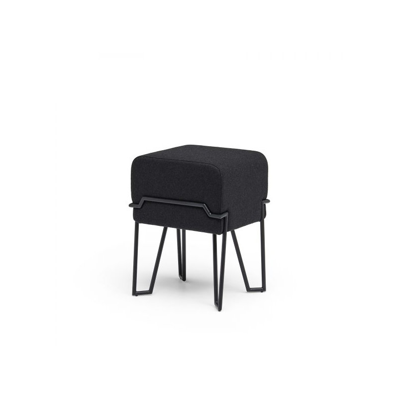Metal Accent Stool, Black