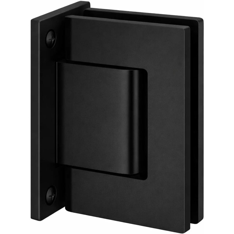 Porte de douche battante en verre trempé transparent de 26 po x 83-5 / 8 po d'épaisseur 3/8 po avec finition noir mat