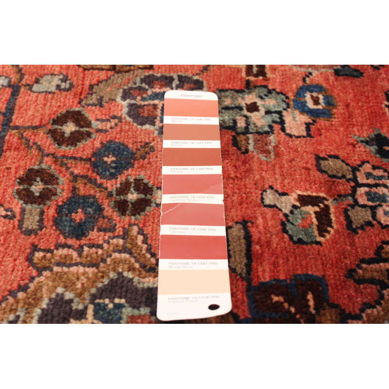Tapis rouge unique noué à la main 3 pi 7 po x 10 pi 4 po One Of Kind