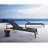 Outdoor Metal Chaise Lounge, 4 Level Adjustment Seat Back, Powder Coated Aluminum Frame