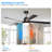 65 Inch Black Ceiling Fan With Light, 5-Blade Dimmable Led Ceiling Fan With Remote Control, Modern Quiet Design For Living Room And Bedroom