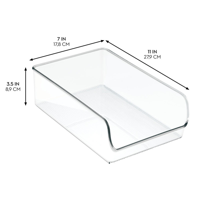 iDesign Plastic Pantry Bin - Organizer Bin for Kitchen Organization - Ideal for Cabinets or Fridges