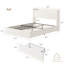 Boucle Bed Frame, LED Light Headboard/4 Storage Drawers/Charging Station-1720892985-1720892986