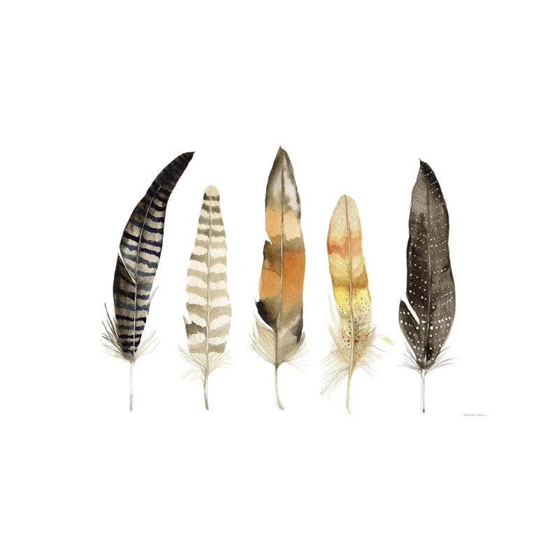 Plumes naturelles par Kathleen Parr Mckenna - peinture sur toile tendue, H 40 po x l 60 po x 1,5 po