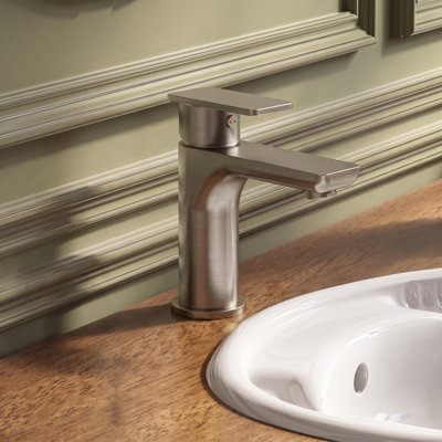 Robinet de salle de bain à un trou avec drain, robinet de salle de bain à poignée simple 
