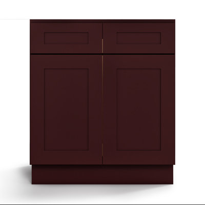 Meuble sous-lavabo 1800 cabines avec portes à fermeture amortie, disponible en largeurs de 30 po, 33 po et 36 po.