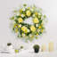 22"Spring Wreaths Of Yellow Roses And Wildflowers