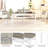  5-Piece Dining Table Set For 4 With Storage Rack, Farmhouse Wood Kitchen Table & Chairs Set With Metal Frame, Dining Room Table With 4 Curved Chairs For Breakfast Nook, Apartment-1034304590