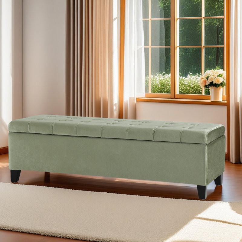 OTTOMAN DE RANGEMENT, Vert