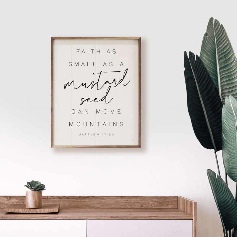 Mustard Seed Matthew 17 20 White, 10" H x 8" W