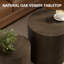 Ensemble de tables basses gigognes 2 pièces Table de bout ronde en bois pour salon, salon, bureau personnel, appartement-93200468