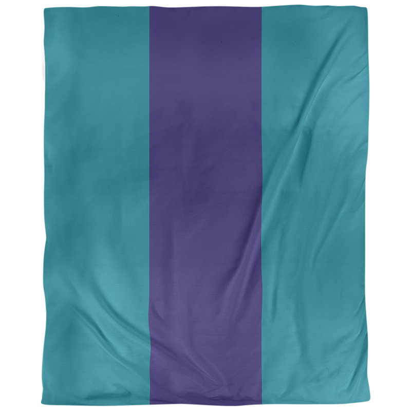 Tissu de basket-ball charlotte, Bleu sarcelle / mauve foncé