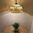Glenover Tiffany Pendant Lights Fixture Stained Glass LED Bulbs Included 16”W*16”D*75”H-1067519740
