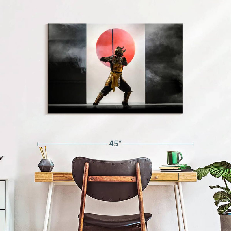Leisha Samurai Fighting Stance, 26" H x 39" W
