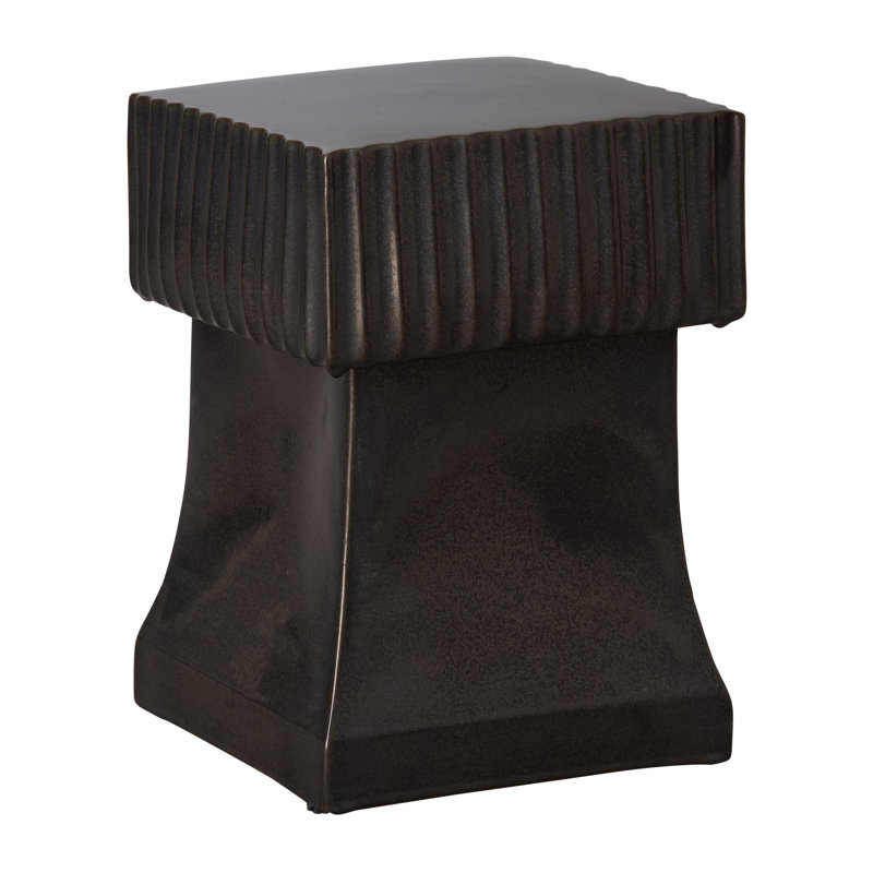 Tabouret décoratif en céramique, Métal industriel