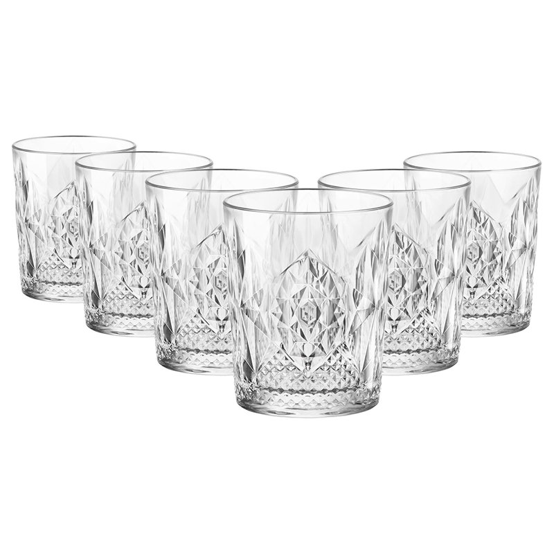 Bartender Stone Double Whisky Glasses - 390ml, 12