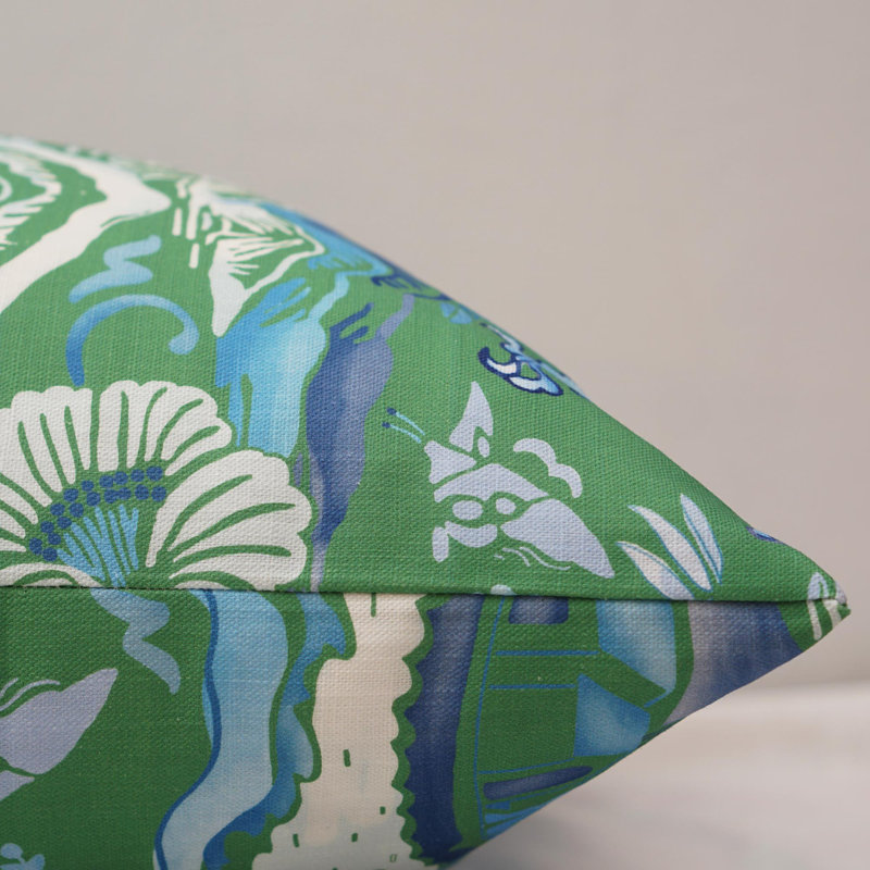 Gardens Of Chinoise Pillow Cover, 22" H x 22" W, Herbal Green
