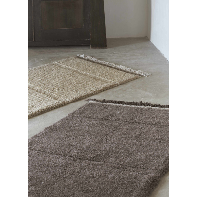 Sheep Of The World Hand Tufted Wool Area Rug in Sheep Brown, Runner 2'7" x 7'6"
