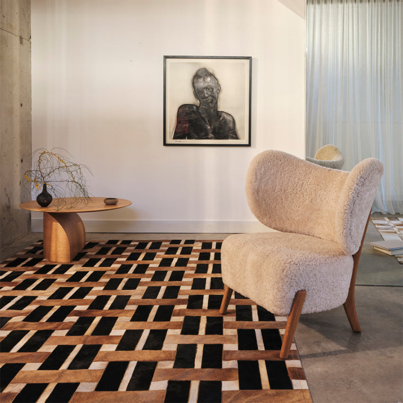 ART HIDE X GREG NATALE Area Rug, Caramel, Rectangle 9' x 12'3"