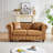 63.5" Contemporary Design Chesterfield Sofa, Tech Fabric Button Design Living Room Sectional, Button Tufted With Nail Design Arms With 2 Pillows, Upholstered Upholstery And Wooden Legs-130382347