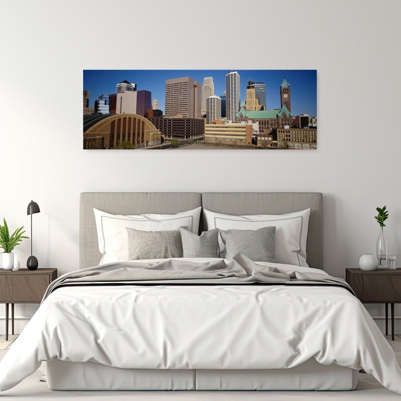 Minneapolis MN 1 Piece Wrapped Canvas Panoramic Wall Art, 50.8 cm H x 152.4 cm W