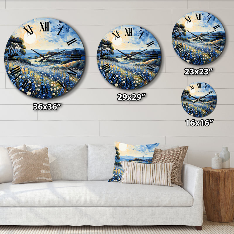 Horloge murale en métal Lakeside, Moyenne