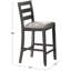 Table de salle à manger carrée classique avec finition grise et hauteur comptoir 5pc