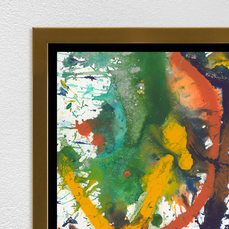 «Infinity XVII» par Danielle Davis - peinture sur toile à cadre flottant, Image au gel brossé
