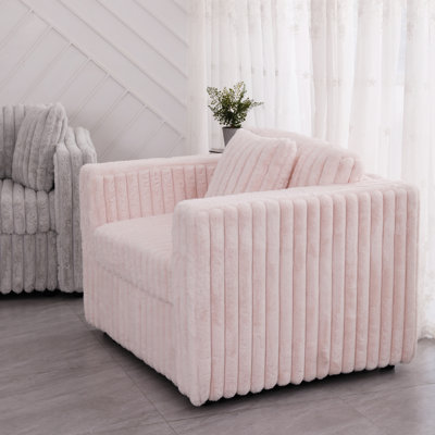 Rose modulaire - 44,9 po. Option de siège confortable pour la maison. Rembourrage en éponge haute. Combinaisons de formes. Apparence élégante. Coussins amovibles et lavables. Structure en métal. Microfibre. 1 siège Highly Living