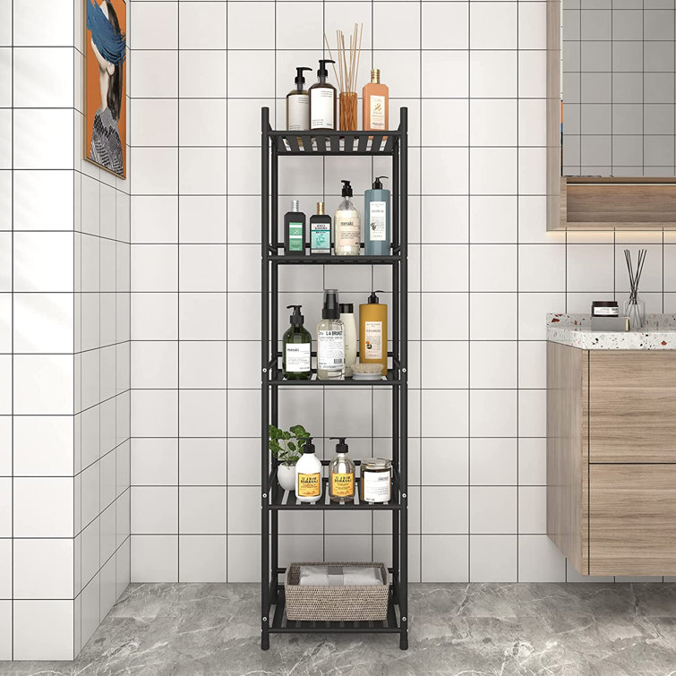 Bathroom Shelf Black Stainless Steel Shelves