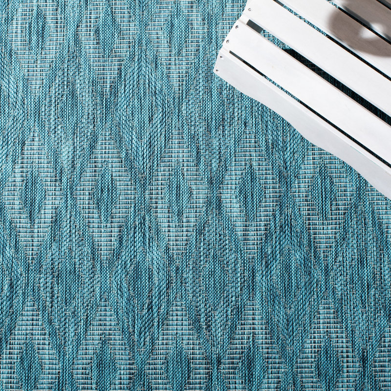 Tapis d'intérieur / extérieur géométrique à vaisselle, Rectangle 5 pi 3 po x 7 pi 7 po