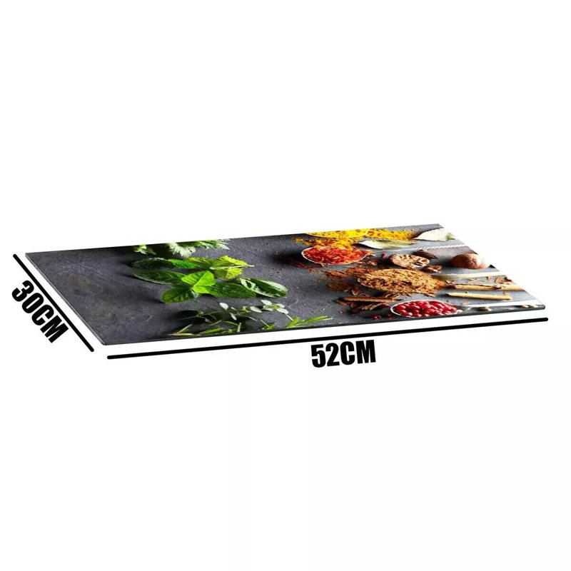2 Pcs Universal Glass Stove Wood Effect Hob Cover Cutting Chopping Boards Worktop Protectors