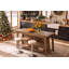 Îlot de cuisine en bois massif de 160 cm (63 po), grande table de cuisine avec étagères de rangement