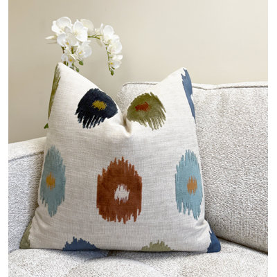 Housse de coussin en velours Ikat Dot