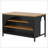 Farmhouse Kitchen Island: Storage Shelf & Bistro Bar Unit