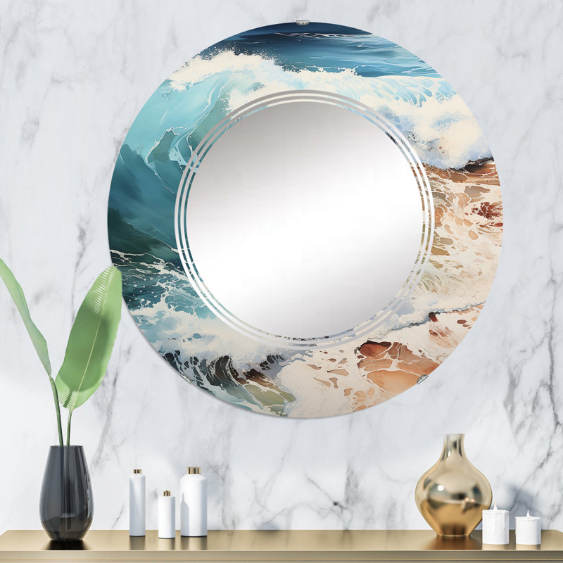 Beladora - Miroir mural rond, 32 po x 32 po