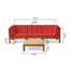 Ensemble de conversation modulaire en bois de teck avec coussins 4 pièces Belle-242396406