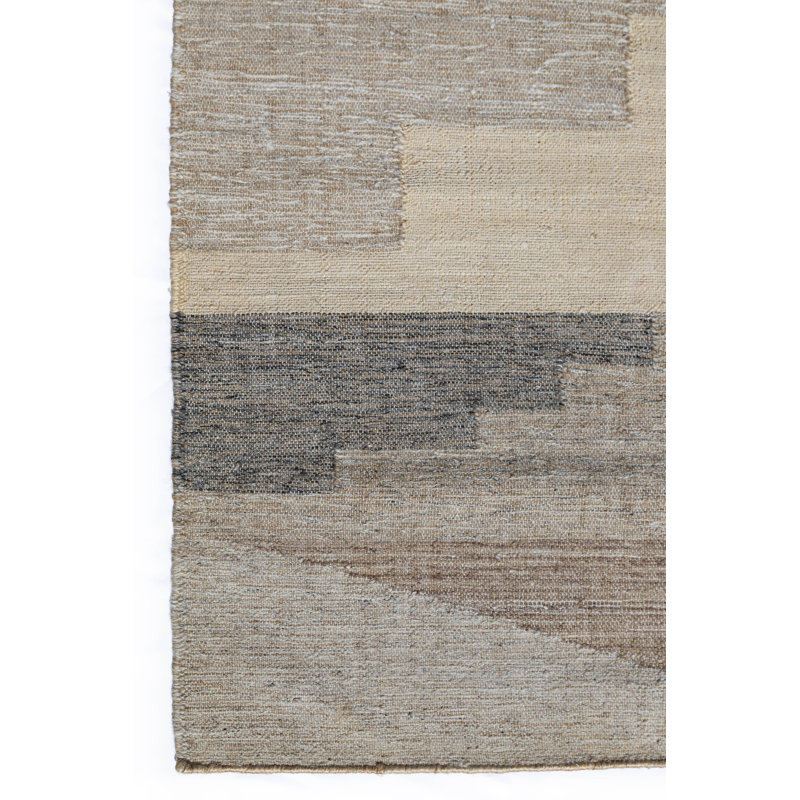 Aquila Abstract Area Rug in Natural/Gray/Ivory, Rectangle 9' x 12'