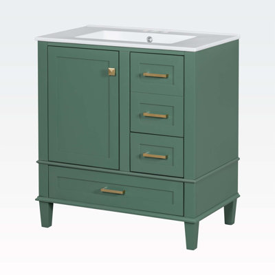 Strade 18.3'' Bathroom Vanity with Ceramic Top