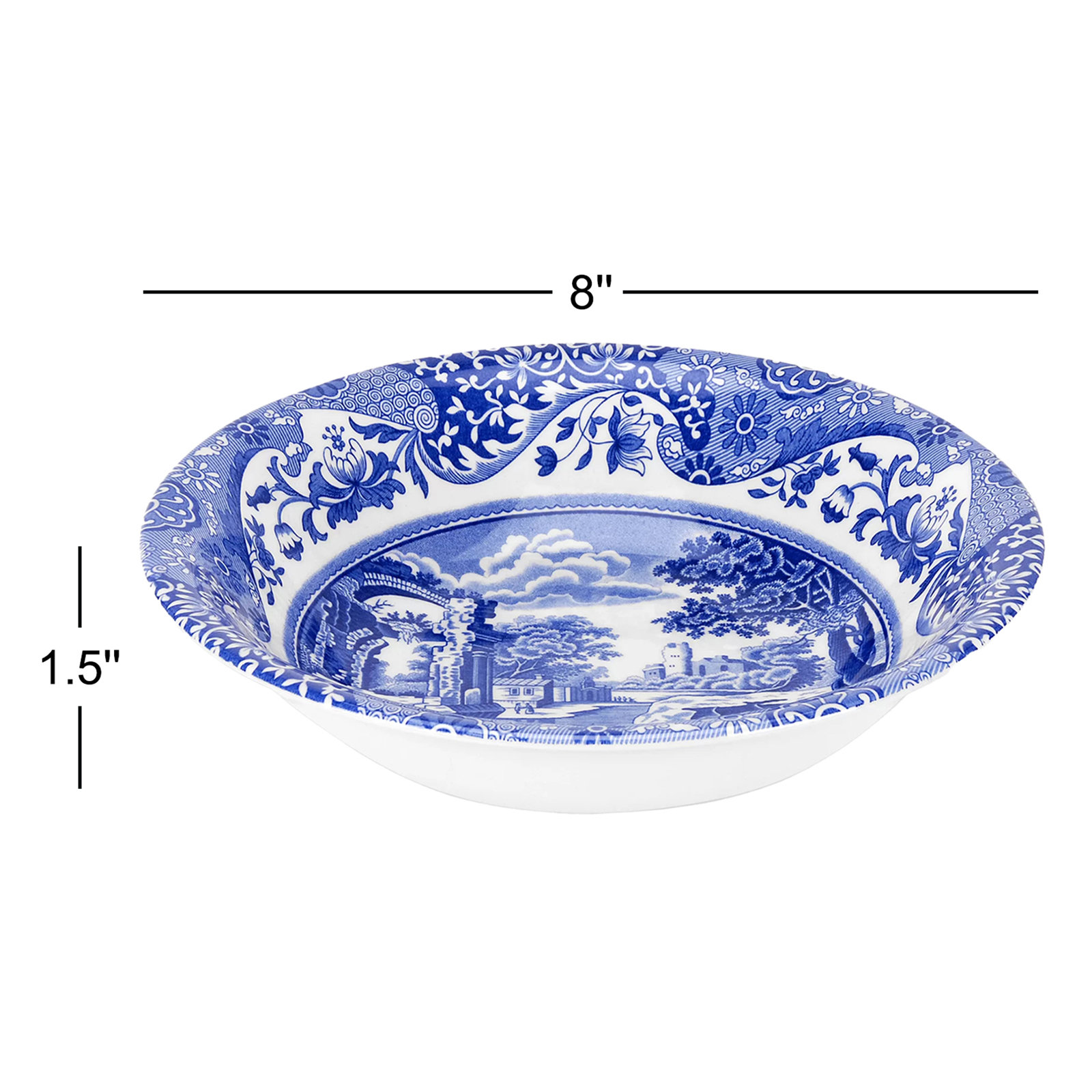 Blue Italian Earthenware Cereal Bowl
