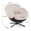Chaise longue pivotante blanche Cara