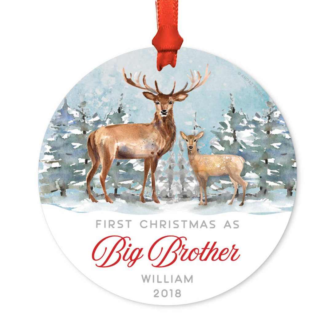 Personalized First Christmas as Big Brother Ball Ornament The Holiday Aisle®
