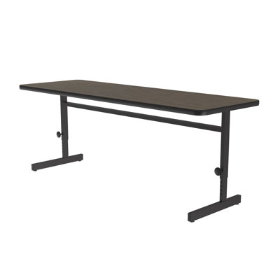 Correll 24x36 Computer Desk, Height Adjustable (21-29) Walnut Thermal Fused Laminate Top, Classroom Work Station, Steel Frame, Tamper Resistant, Made -  Correll, Inc., CBZSA2472TF-01