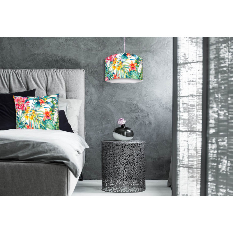 Kampou Square Cushion, Pink/Dark Blue