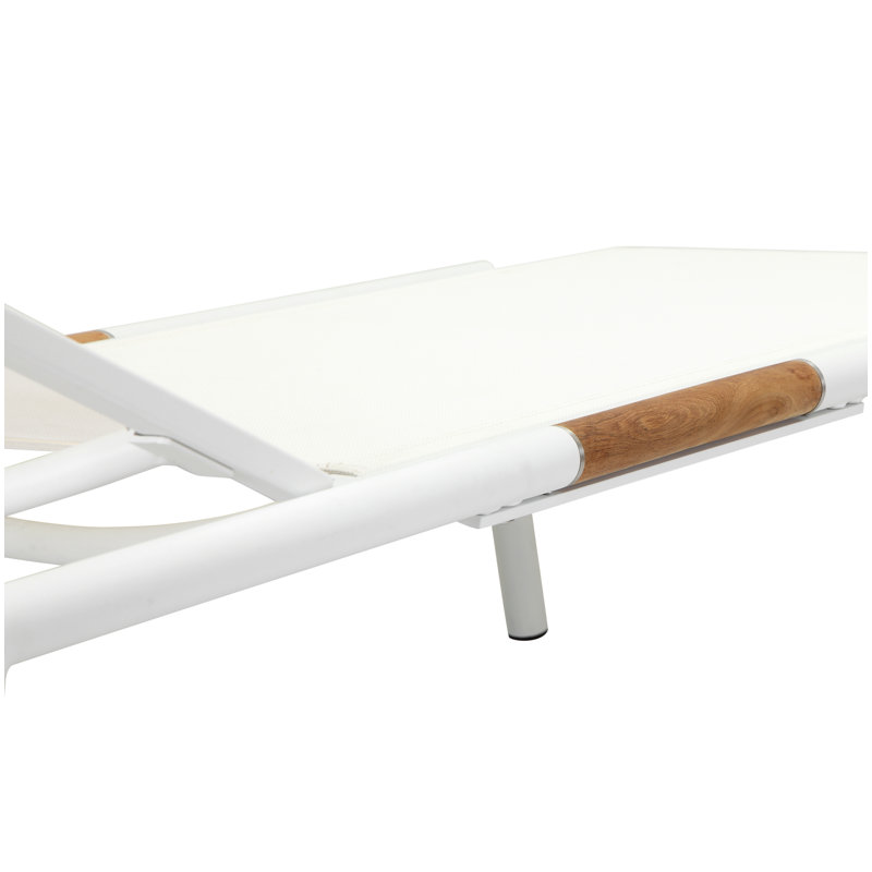 Dean Outdoor Teak Chaise Lounge