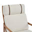 Chaise longue Mid-Century moderne avec structure en bois massif et revêtement beige. Des sièges confortables pour se détendre dans n'importe quelle pièce. Facile à nettoyer. 25,81 de profondeur, 35,91 de largeur, 37,8 lb de structure de fauteuil, dossier haut,-663039623