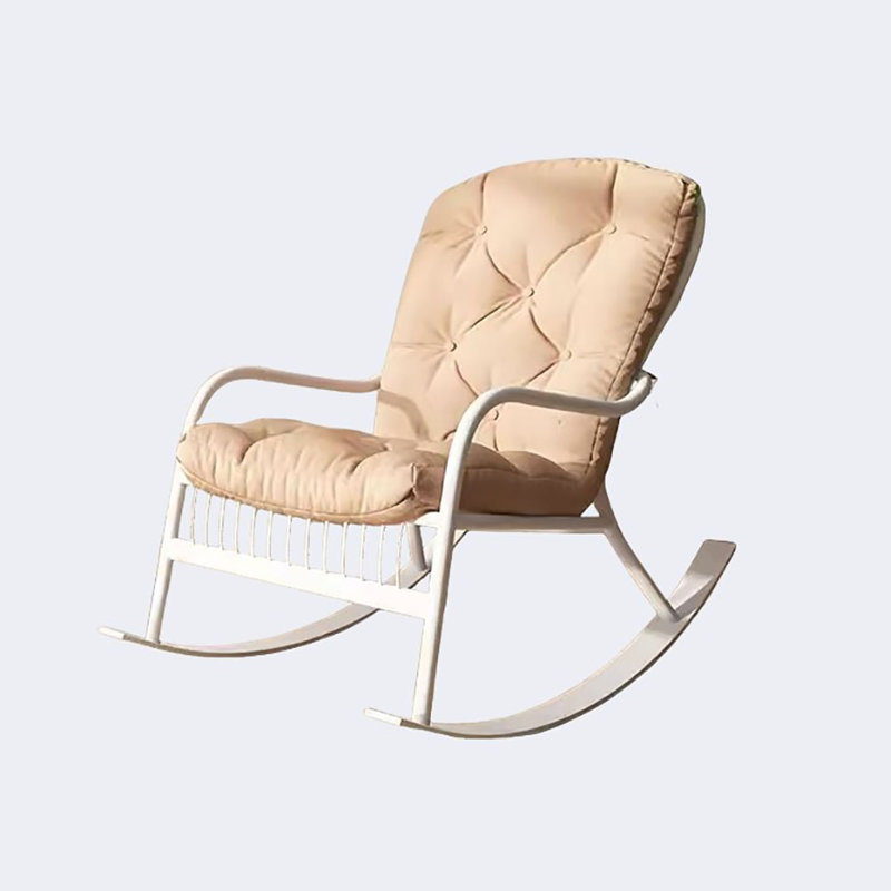 Chaise berçante Nordic Casual Elegant, Blanc, Blanc cassé